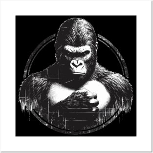 Gorilla Power Go Hard Posters and Art